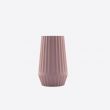 Point-Virgule vase rainuré en fibre de bambou mauve ø 9.2cm H 15.2cm