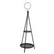 Cosy @ Home Etagere Cone Noir 28x28xh79cm Rond Metal