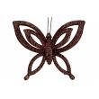 Suspension Butterfly Glitter Brun 10x2 ,5xh8,5cm Plastic