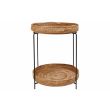 Table Dappoint 2 Trays Nature40x40xh48 Cm Metal Knock Down