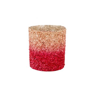 Cosy @ Home Bougeoir Glitter Degrade Rouge 8x8xh9cm