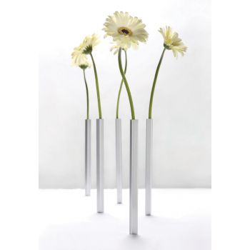 Magnetic vases - silver - set 5 pcs