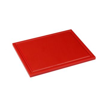 Interlux Cutting board with groove - 325x265x15mm - Red