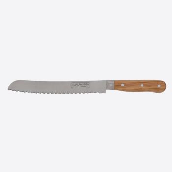 Jean Dubost couteau à pain avec manche en bois d'olivier 20cm