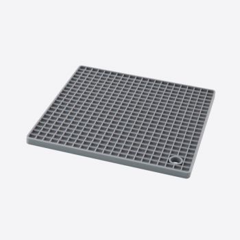 Dotz sous-plat/manique carré en silicone gris 17.8x17.8x0.7cm