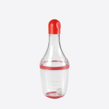 Lékué shaker à vinaigrette en silicone et Tritan rouge 180ml