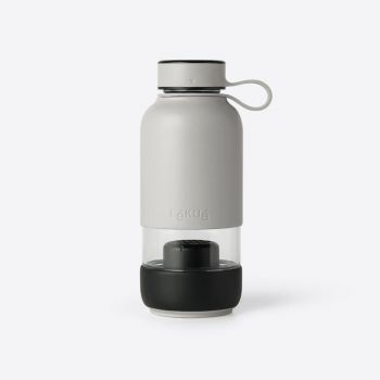 Lékué Bottle To Go bouteille en verre avec filtre gris 600ml