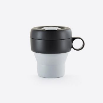 Lékué Mug To Go tasse de voyage pliable en silicone gris 350ml