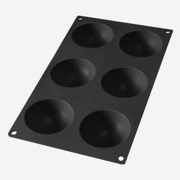Lékué moule en silicone pour 6 demi-sphères noir Ø 7cm H 3.2cm