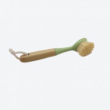Point-Virgule brosse à vaisselle avec poignée en bambou et mat. synt. recyclée 22.5cm