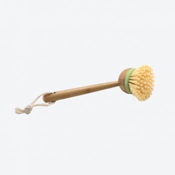 Point-Virgule brosse à vaisselle avec poignée en bambou et mat. synt. recyclée 18.5cm