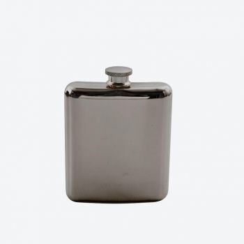 Point-Virgule flasque en inox noir métallique 175ml