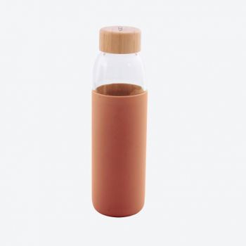 Point-Virgule bouteille en verre avec manchon en silicone cuivre 580ml