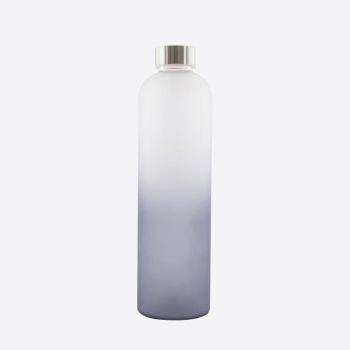 Point-Virgule bouteille en verre frosted bleu foncé 1L