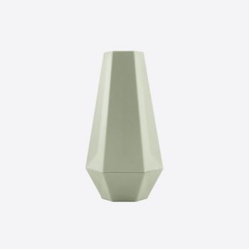 Point-Virgule vase géométrique en fibre de bambou vert sauge 10.8x9.5x20cm