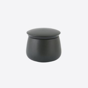 Point-Virgule pot à sucre avec couvercle en porcelaine noir mat 250ml