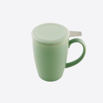 Point-Virgule tasse avec infuseur à thé et couvercle vert sauge mat 400ml