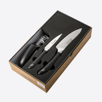 Robert Welch Signature set 3 pcs couteau légumes; couteau cuisine et aiguiseur