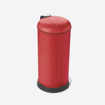 Rixx poubelle à pédale avec couvercle silencieux rouge mat 30L