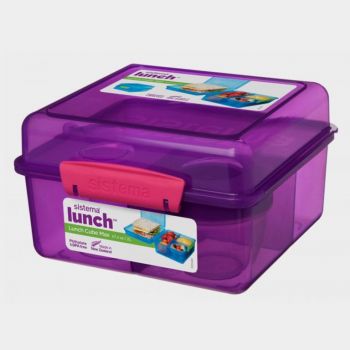 Sistema Trends Lunch boîte à lunch Cube Max avec pot à yaourt 2L