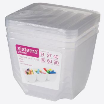 Sistema Storage set de 3 boîtes avec couvercle transp. 1.3L