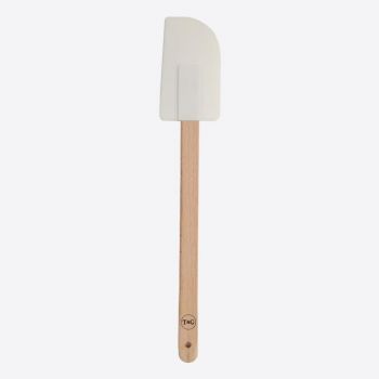 T&G Woodware spatule en silicone avec poignée en hêtre blanc 28cm