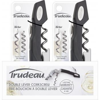 Trudeau POS Display Barware Corkscrew Turbo Double Lever