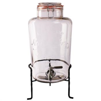 Distributeur d'eau rétro en verre avec socle Olympia 8;5L