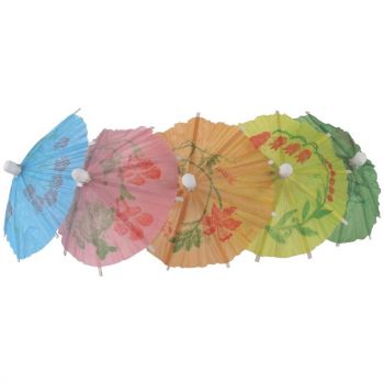 Parasols en papier de différentes couleurs
