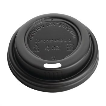 Gobelets espresso compostables en CPLA noirs Fiesta Green 113ml (x1000)