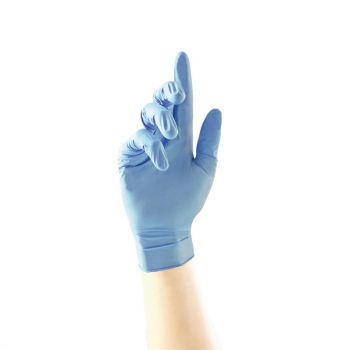 Gants renforcés antibactériens en nitrile bleu Unigloves L