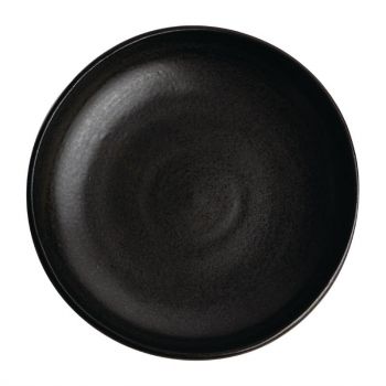 Assiettes creuses calottes noir mat Olympia Canvas 23 cm