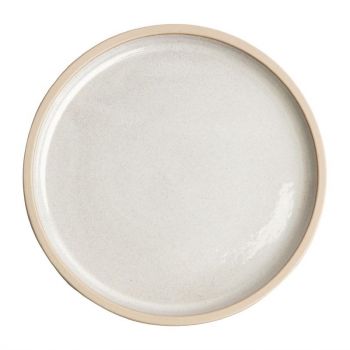 Assiettes plates bord droit blanc Murano Olympia Canvas 25 cm
