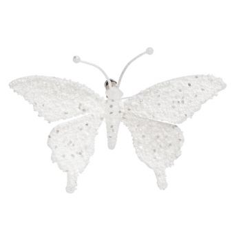 Cosy @ Home Papillon S Clip Blanc Scintil 18x3x14cm