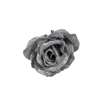 Cosy @ Home Rose S Clip Argent Scintill 7x7x9cm