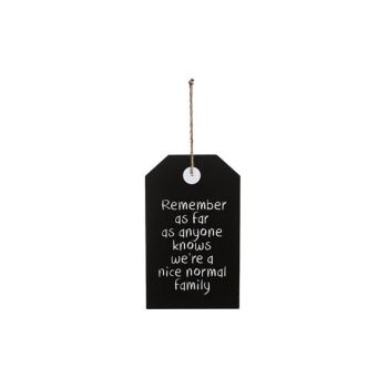 Cosy @ Home Placard Normal Family Noir 18x1x30cm