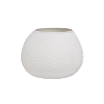 Cosy @ Home Porte-bougie Vase Blanc Porcelaine Dots