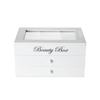 Cosy @ Home Boite Bijoux Beauty Bois Blanc 22x16x12