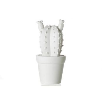 Cosy @ Home Cactus Blanc Ceramique 9x9x17cm