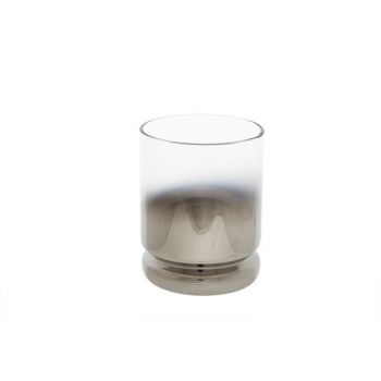 Cosy @ Home Bougeoir Verre Medal Argent D8xh10cm