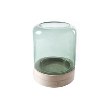 Cosy @ Home Lanterne Vert Cylindrique Verre 18x18xh2