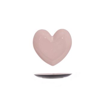 Cosy @ Home Assiette Glossy Rose Coeur 35,5x33xh2cm
