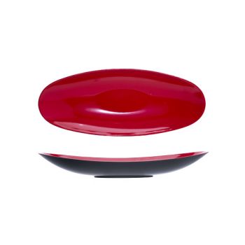 Cosy @ Home Plat Glossy Rouge Ovale 40x17xh6cm