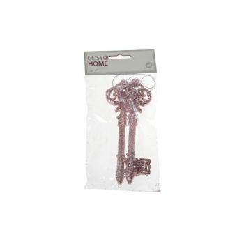 Cosy @ Home Clef A Suspendre Set2 Rose Synthetique