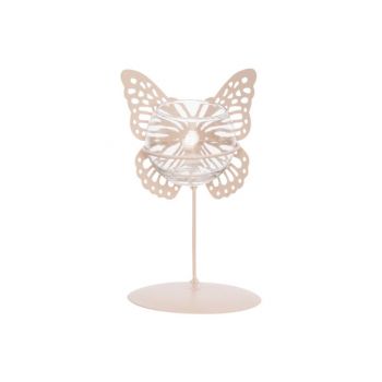Cosy @ Home Papillons 1x Glass Cup D6,5-h5cm Peach 1