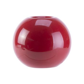 Cosy @ Home Bougeoir Glazed Rouge 12x12xh11,5cm Rond