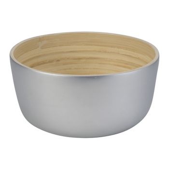 Cosy @ Home Bol Argent 20x20xh10cm Rond Bambou