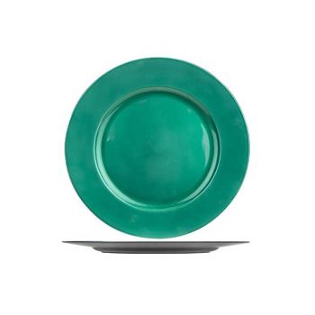 Cosy @ Home Assiette Glossy Vert 33x33xh2cm Rond Pla