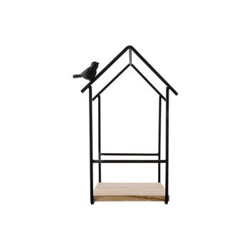 Cosy @ Home Rack Deco House 1 Bird Noir D60 16,5x10,