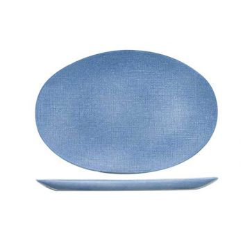 Cosy & Trendy Sajet Blue Assiette Plate 35x24cm Ovale